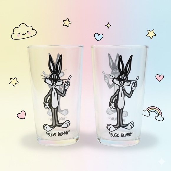 Bugs Bunny Glass Cups - Picture 1 of 4